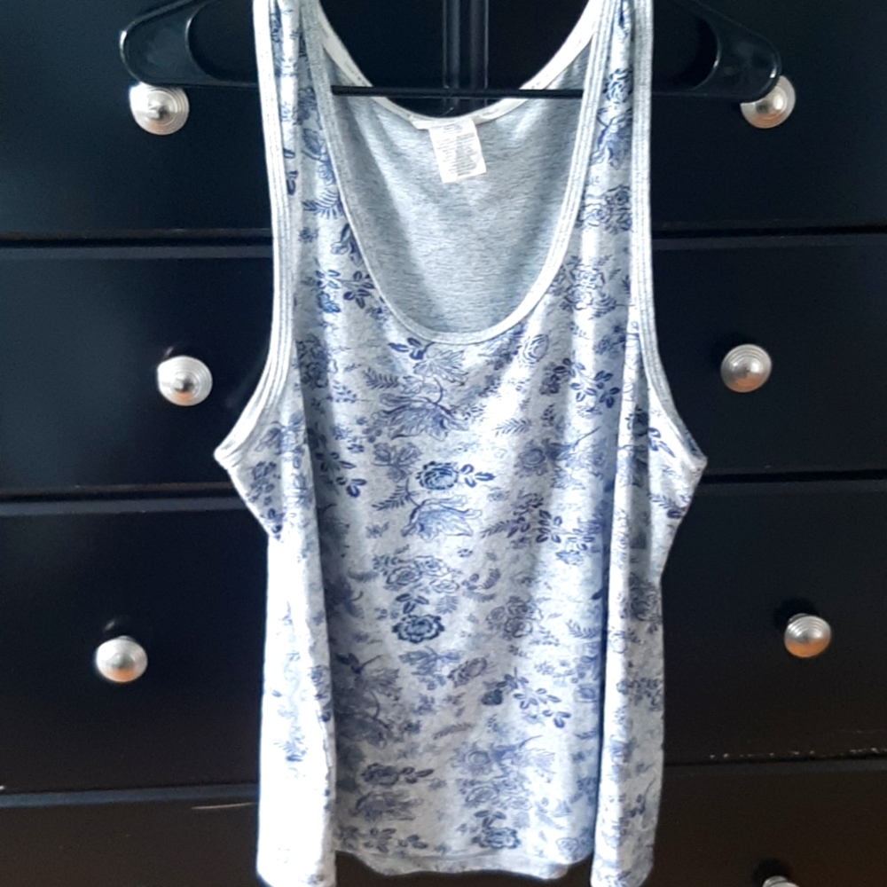 Lucky blue flower tank